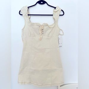 Cream off white urban outfitters mini dress